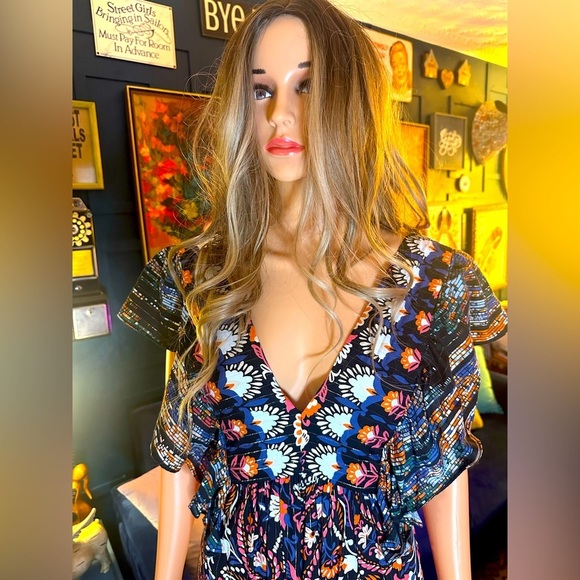 FOREVER 21 Floral Boho Dress Sz M - NWT - Picture 2 of 11